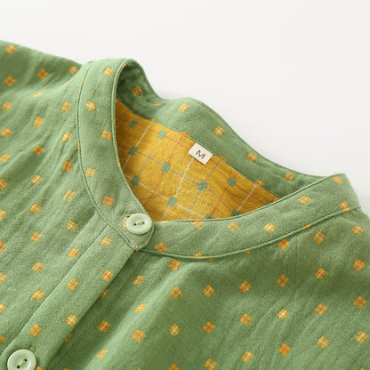 Weiches Pyjama-Set aus Baumwollgaze mit Knopfleiste
