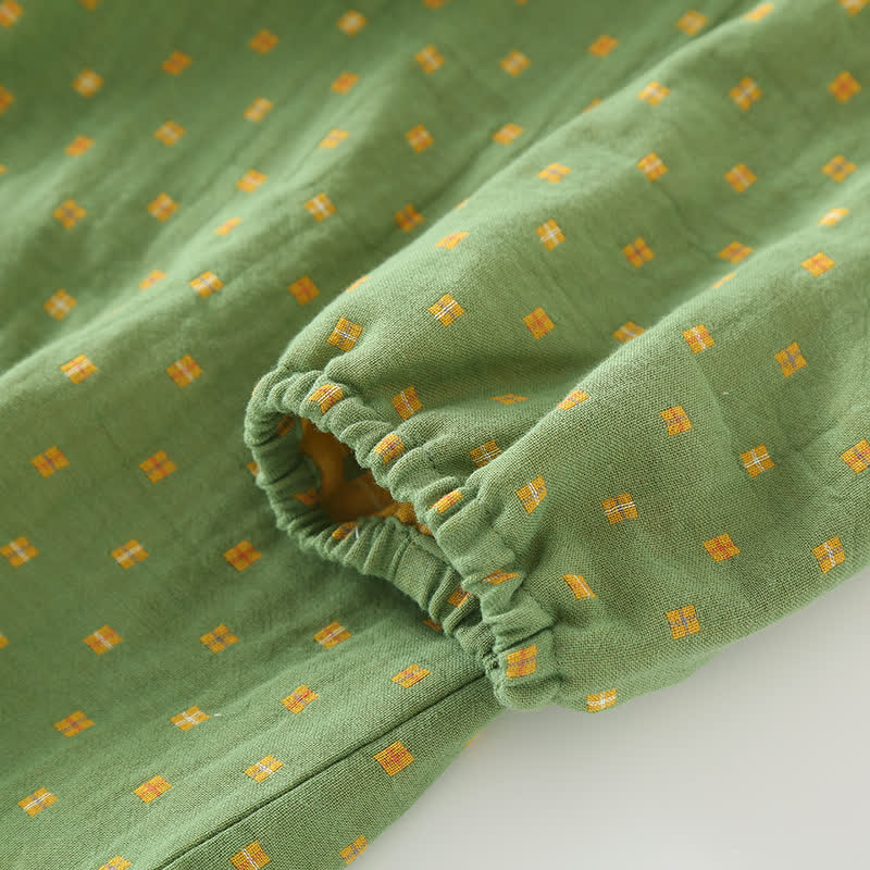 Weiches Pyjama-Set aus Baumwollgaze mit Knopfleiste