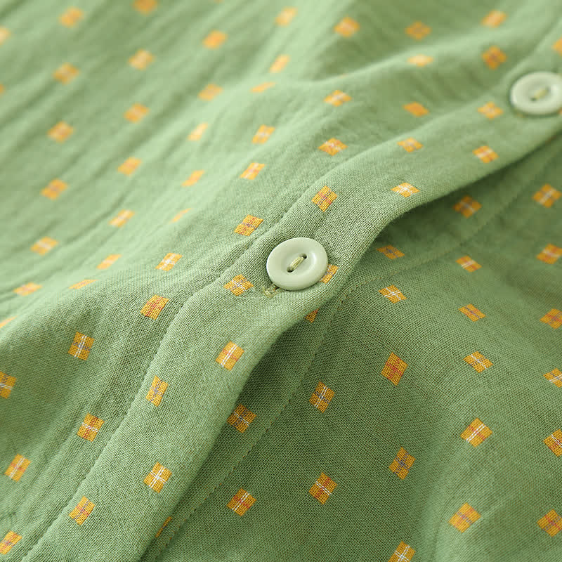 Weiches Pyjama-Set aus Baumwollgaze mit Knopfleiste