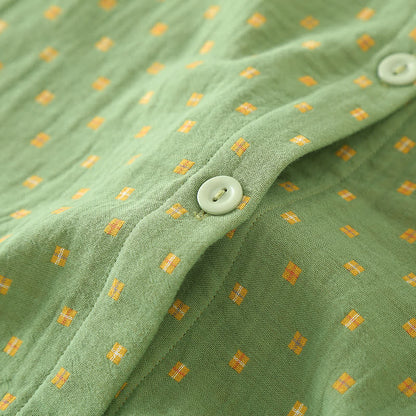 Weiches Pyjama-Set aus Baumwollgaze mit Knopfleiste