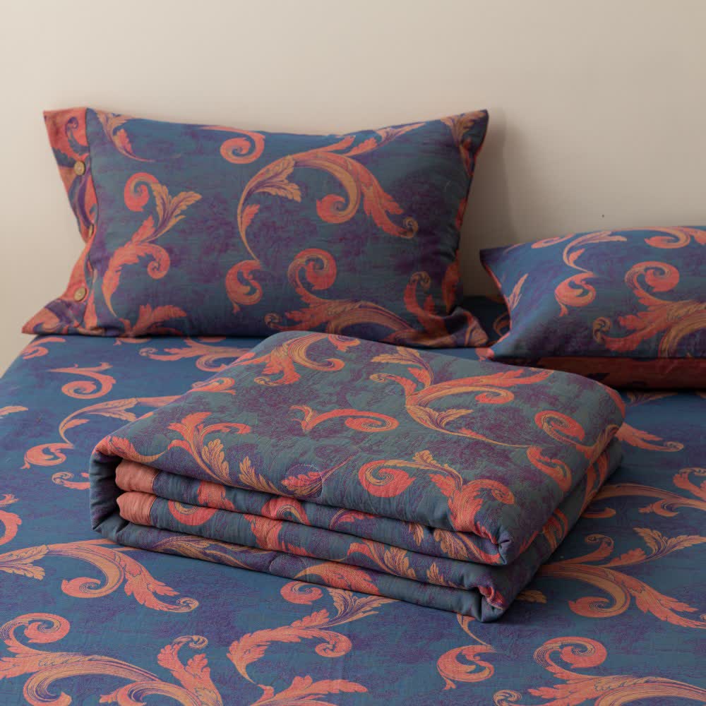 Atmungsaktive, bequeme Retro-Bettwäsche aus Baumwollgaze