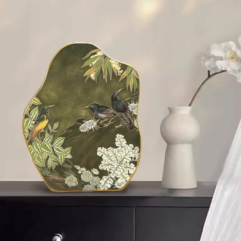 Florales Vogel-Desktop-Gemälde-Ornament