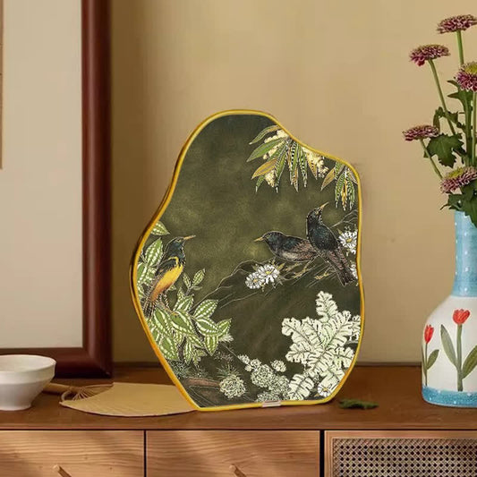 Florales Vogel-Desktop-Gemälde-Ornament