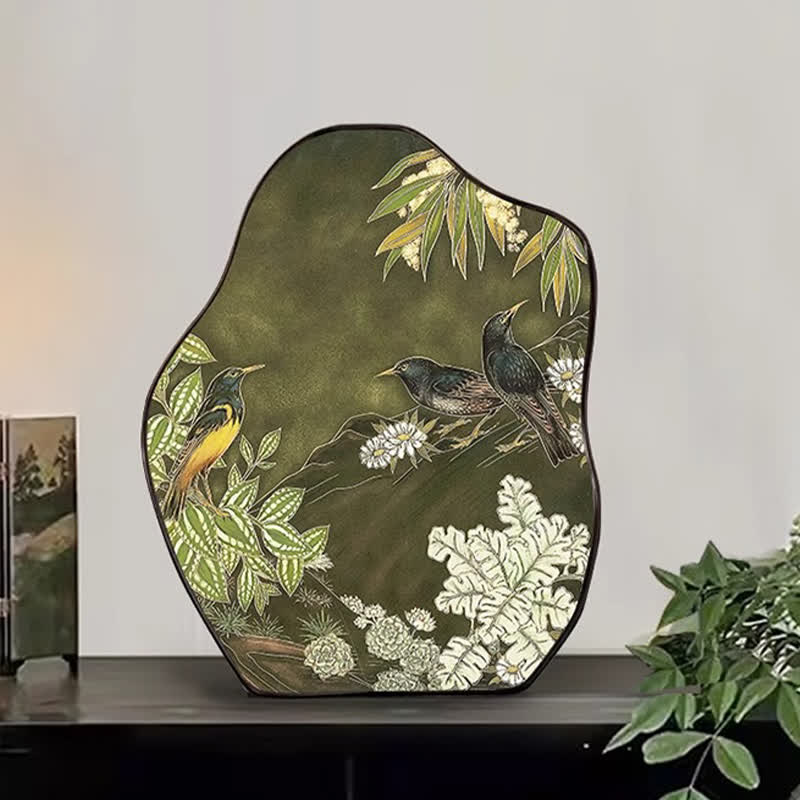 Florales Vogel-Desktop-Gemälde-Ornament