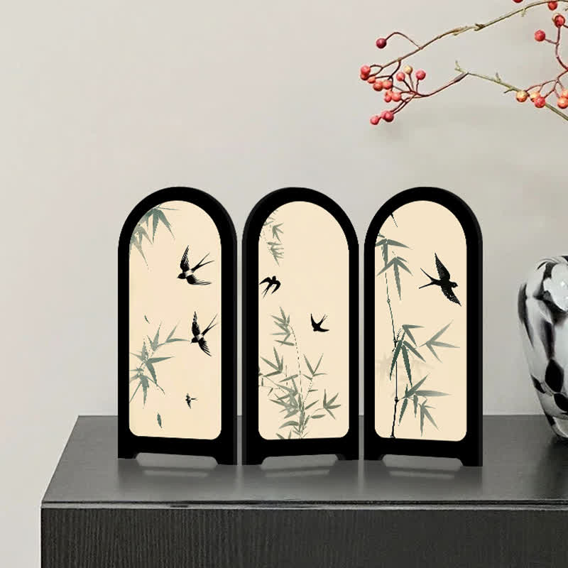 Faltbares Blumenvogel-Ornament für die Heimdekoration