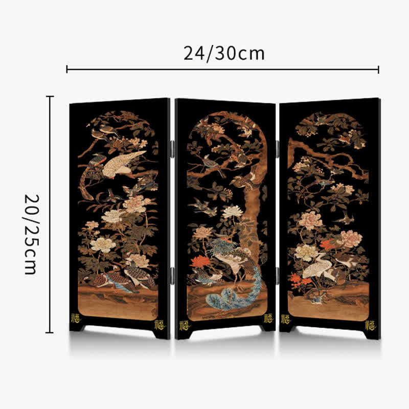 Faltbares Deko-Ornament im Vintage-Stil mit Blumenmuster