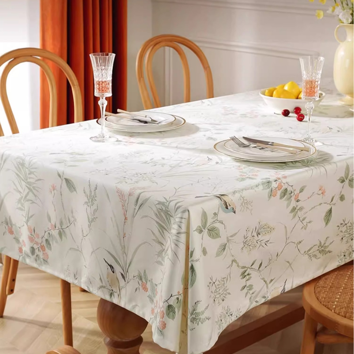 Pastorale Elster, wasserdichte Anti-Falten-Tischdecke