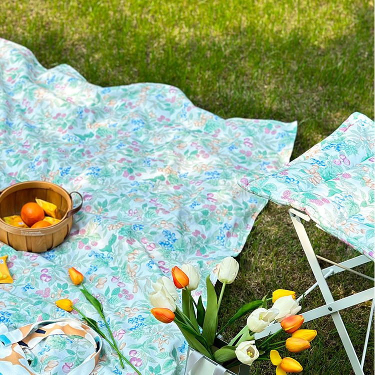 Ländliche Picknick-Tischdecke aus reiner Baumwolle