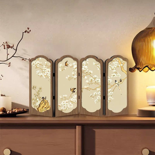 Faltbares Schreibtisch-Ornament im Retro-Blumenstil