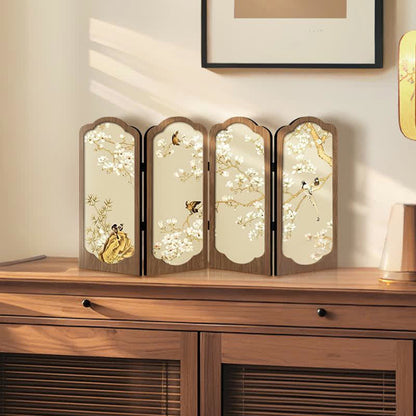 Faltbares Schreibtisch-Ornament im Retro-Blumenstil