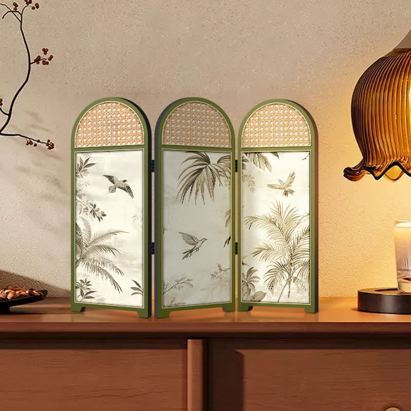 Faltbares Schreibtisch-Ornament aus Holz mit fliegendem Vogel