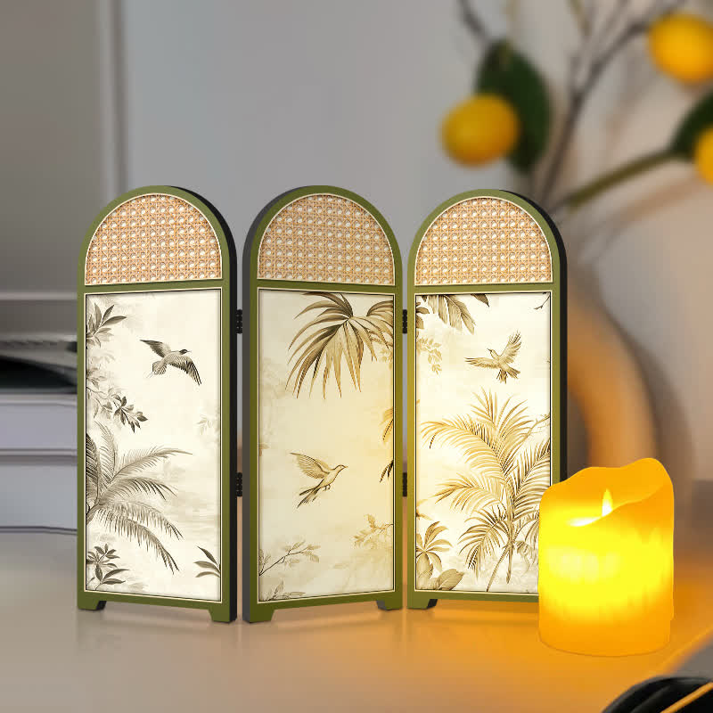 Faltbares Schreibtisch-Ornament aus Holz mit fliegendem Vogel