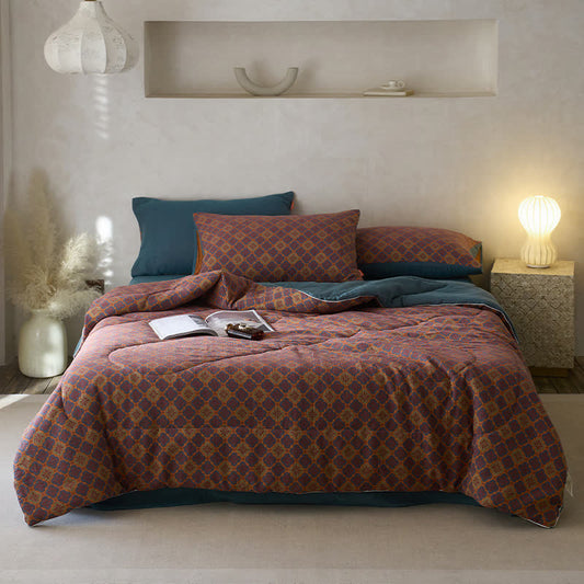 Bequeme Jacquard-Bettwäsche im Vintage-Stil aus Baumwollgaze