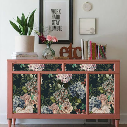 Abnehmbare dekorative Retro-Blumentapete zum Selbermachen