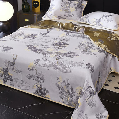 Kühlende Wende-Bettdecke im Jacquard-Landschaftsdesign
