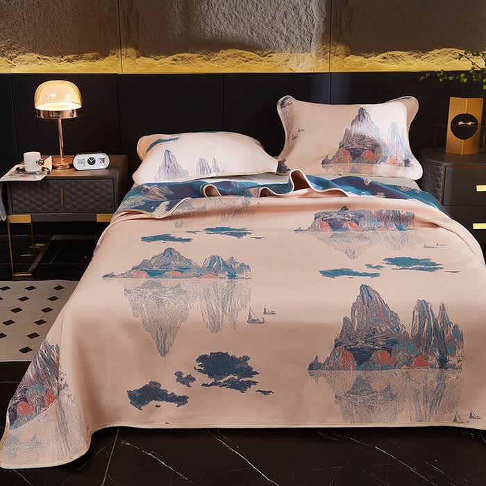 Kühlende, weiche Wende-Bettdecke im Jacquard-Vintage-Stil