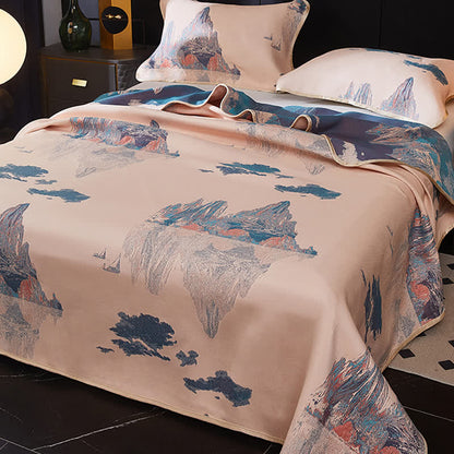 Kühlende, weiche Wende-Bettdecke im Jacquard-Vintage-Stil