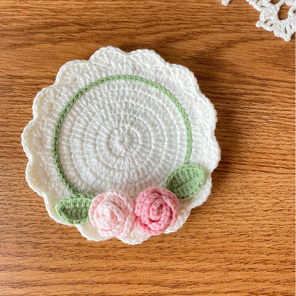 Refresh Rose Handgefertigter Häkel-Untersetzer