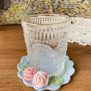 Refresh Rose Handgefertigter Häkel-Untersetzer