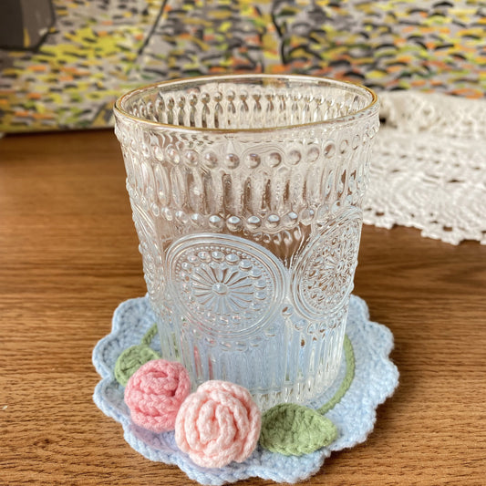 Refresh Rose Handgefertigter Häkel-Untersetzer