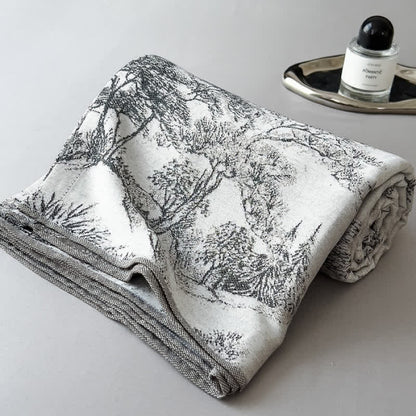 Atmungsaktive, weiche Steppdecke aus Bambusfaser im Querformat