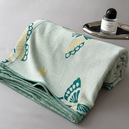 Atmungsaktive weiche Steppdecke aus Bambusfaser mit Schmetterlingsmotiv