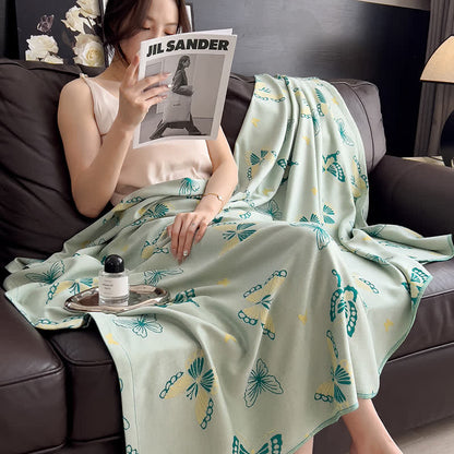 Atmungsaktive weiche Steppdecke aus Bambusfaser mit Schmetterlingsmotiv