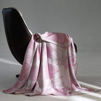 Atmungsaktive, weiche Steppdecke aus Lyocellfaser mit Blumenmuster