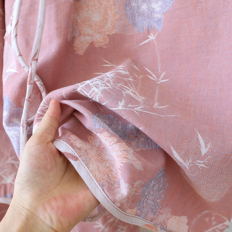 Vintage Floral Bambus Baumwolle Pyjama Set