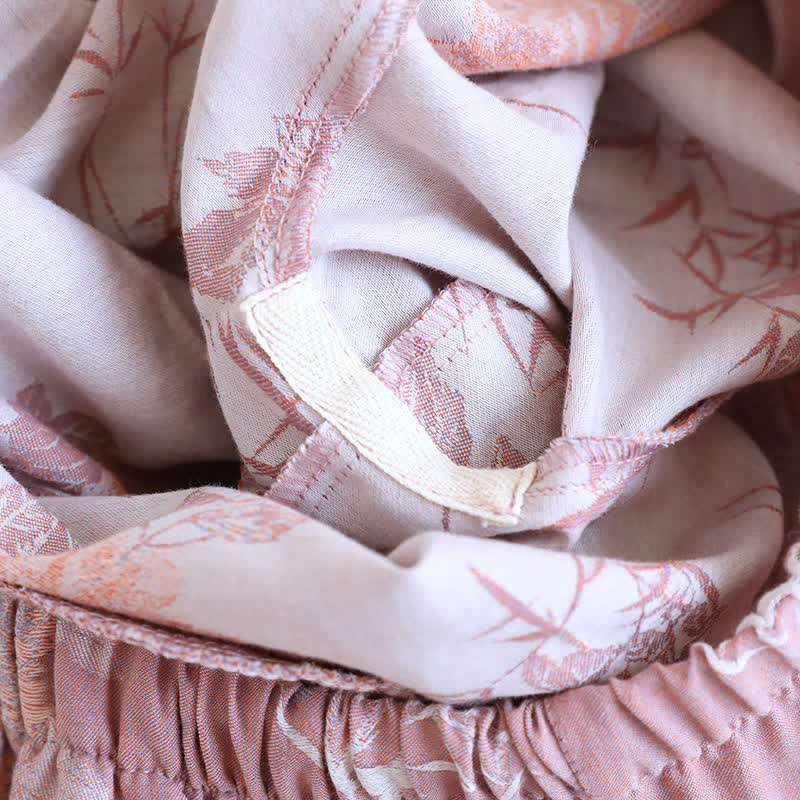 Vintage Floral Bambus Baumwolle Pyjama Set
