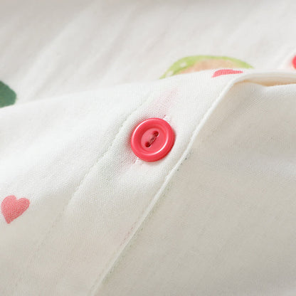 Loungewear-Set aus Baumwollgaze mit Guaven-Print