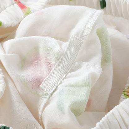 Loungewear-Set aus Baumwollgaze mit Guaven-Print