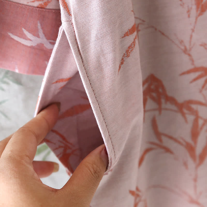 Vintage Jacquard Bambus Baumwollgaze Nachthemd