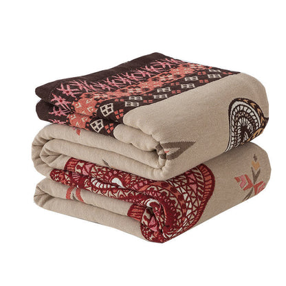 Vintage Bärenkopf Baumwollgaze Quilt