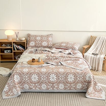Jacquard-Tagesdecke mit geometrischem Muster