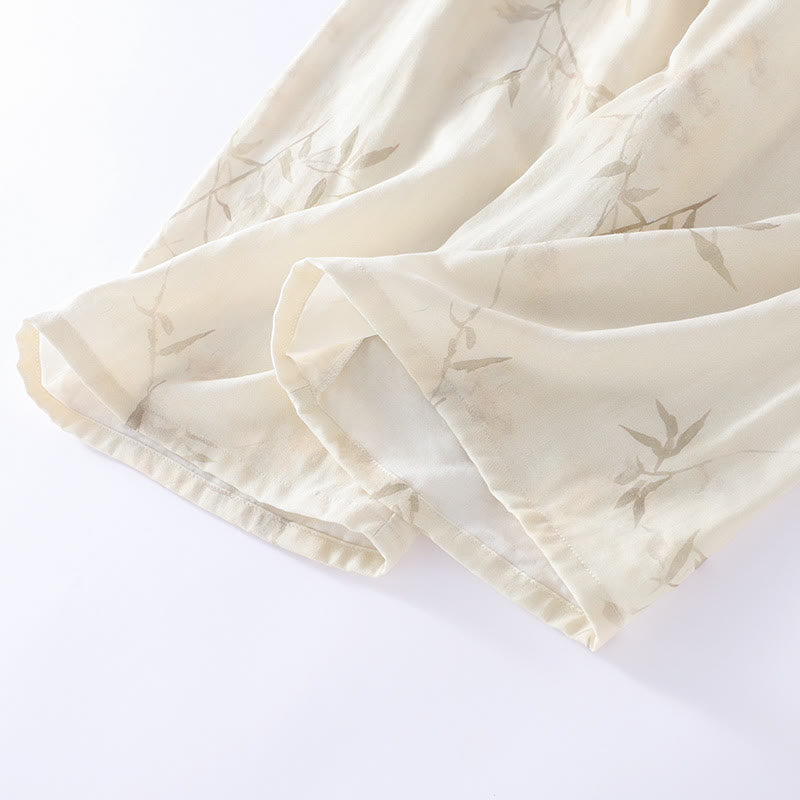 Pyjama-Set aus Bambusfaser mit Vintage-Bambusdruck