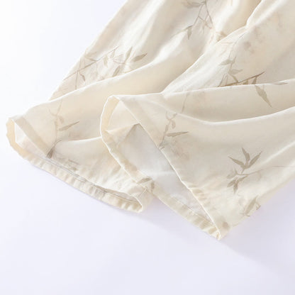 Pyjama-Set aus Bambusfaser mit Vintage-Bambusdruck