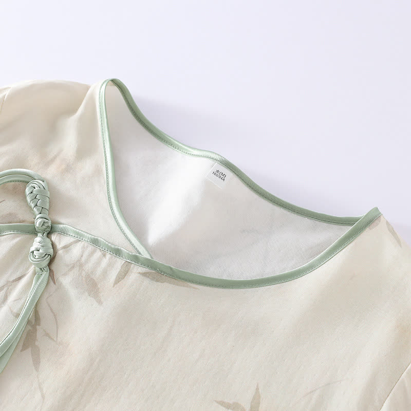 Pyjama-Set aus Bambusfaser mit Vintage-Bambusdruck