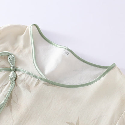 Pyjama-Set aus Bambusfaser mit Vintage-Bambusdruck