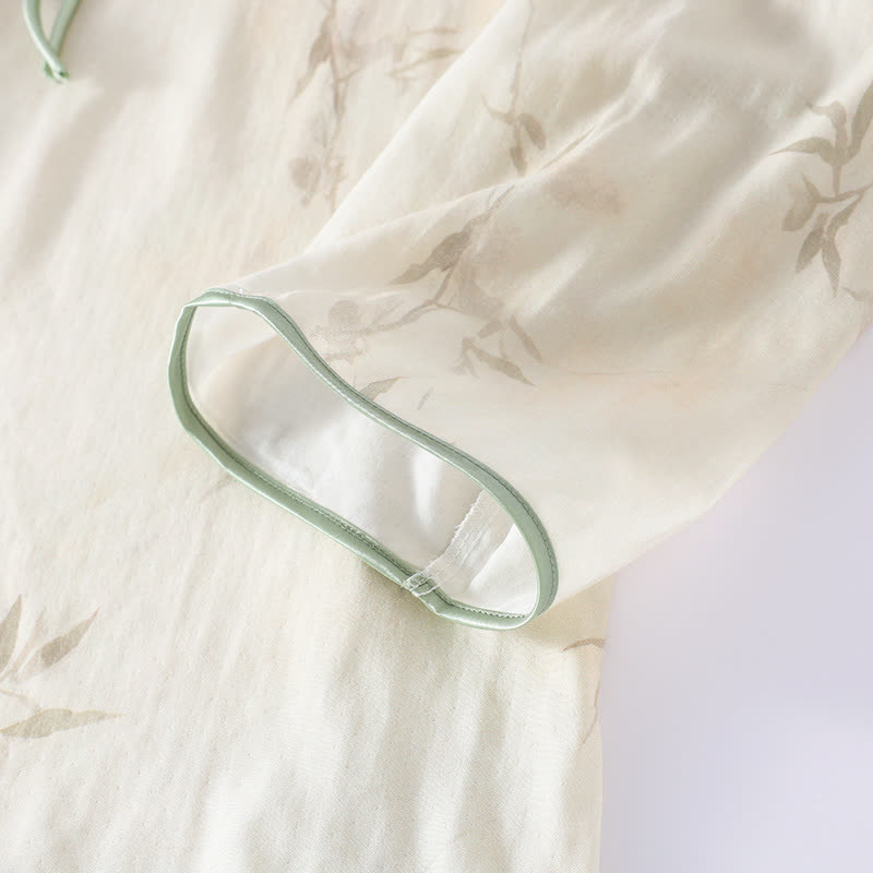 Pyjama-Set aus Bambusfaser mit Vintage-Bambusdruck
