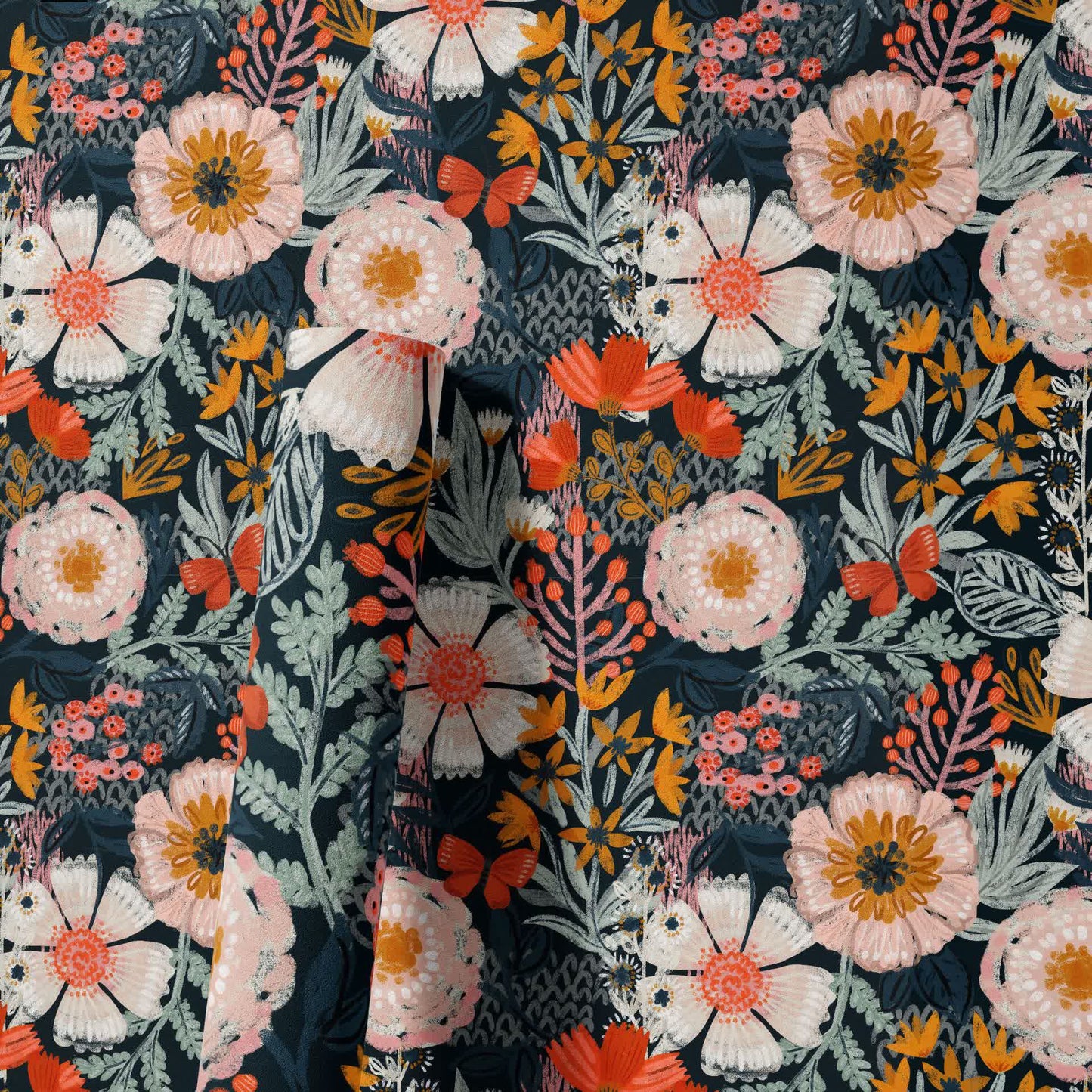 Elegante florale DIY-Tapete zum Abziehen und Aufkleben