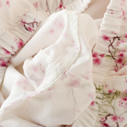 Pyjama-Set aus Bambus-Baumwolle mit Vintage-Pflaumenblüten-Print