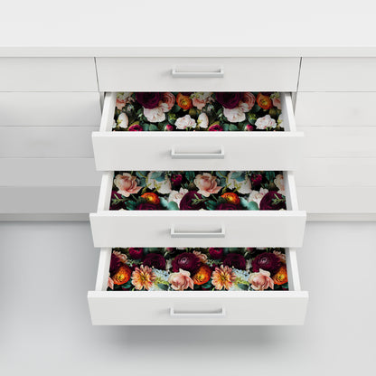Abnehmbare DIY-Dekortapete mit blühenden Blumen