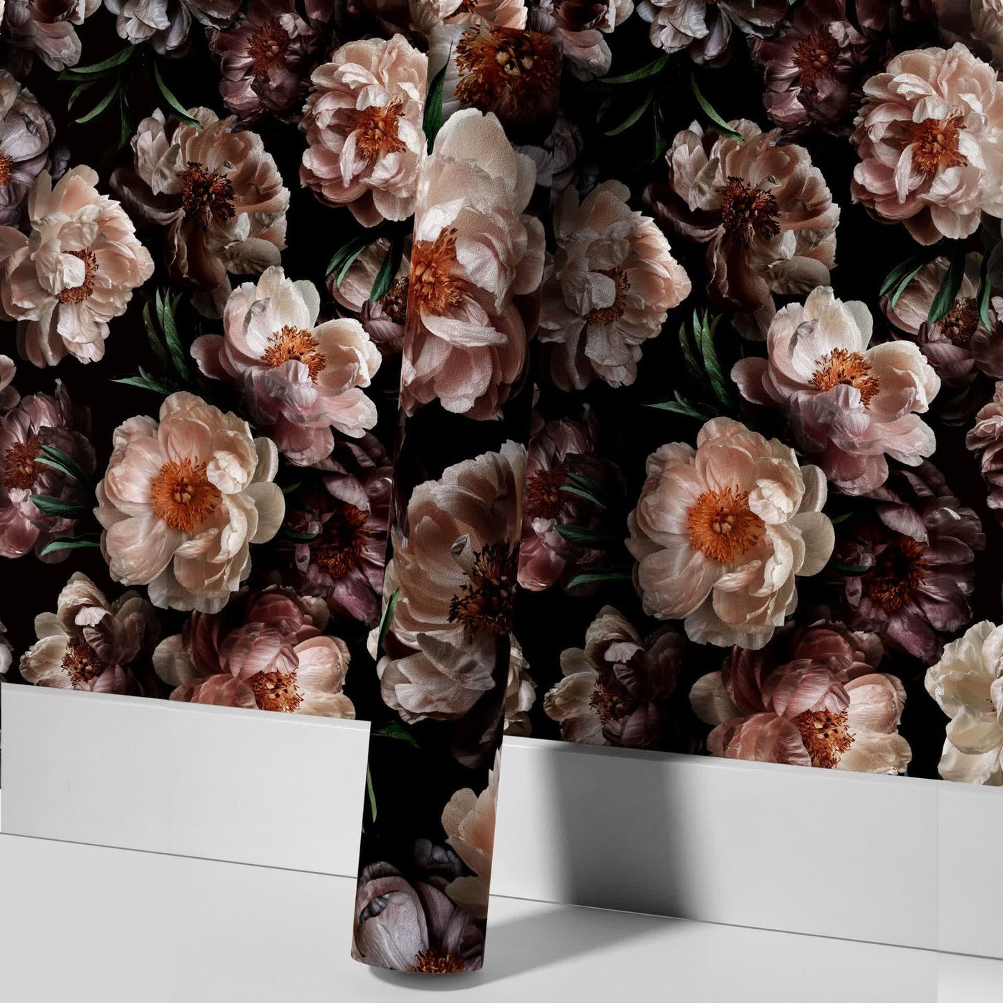 Abnehmbare DIY-Dekortapete mit blühenden Blumen