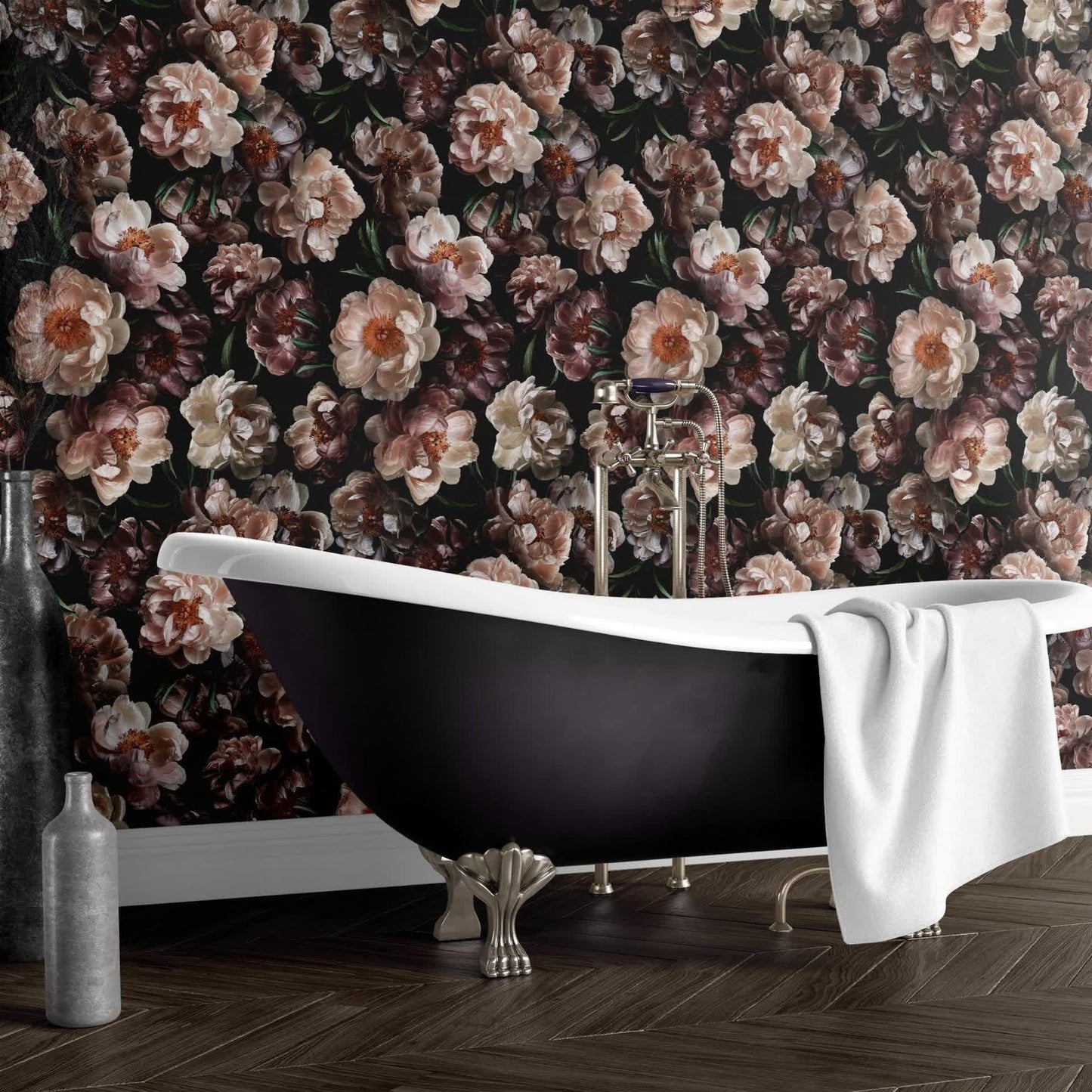 Abnehmbare DIY-Dekortapete mit blühenden Blumen