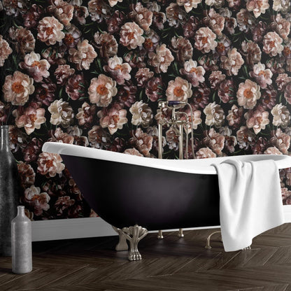 Abnehmbare DIY-Dekortapete mit blühenden Blumen