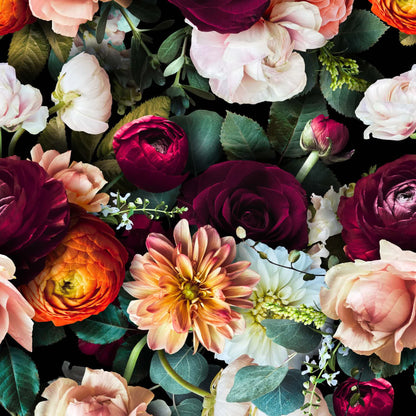 Abnehmbare DIY-Dekortapete mit blühenden Blumen