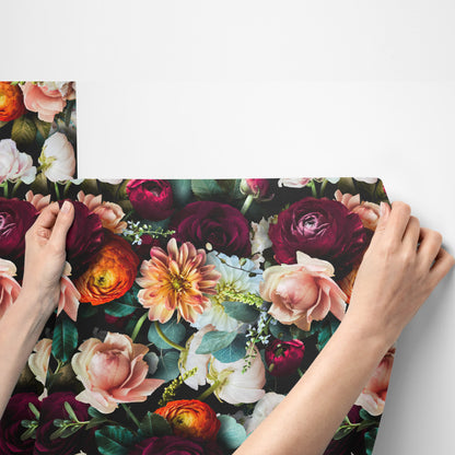 Abnehmbare DIY-Dekortapete mit blühenden Blumen