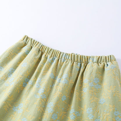 Loungewear-Set aus Vintage-Baumwollgaze mit lockerer Krawatte