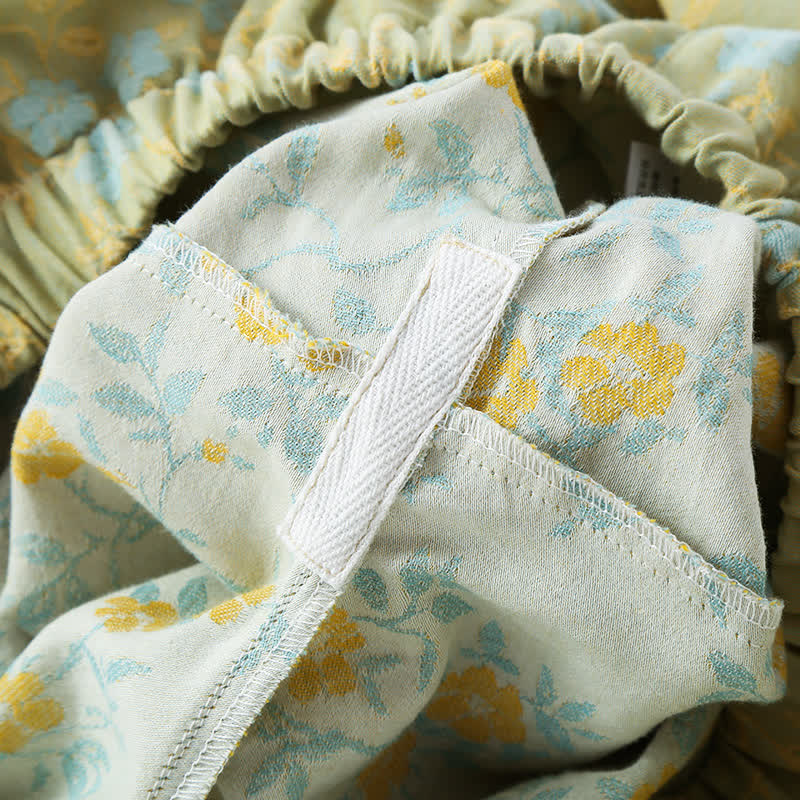 Loungewear-Set aus Vintage-Baumwollgaze mit lockerer Krawatte